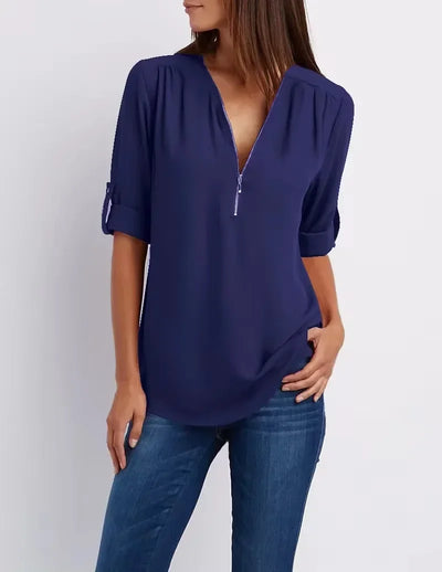 Mira™ | Ronja – Elegant topp med dragkedja
